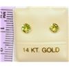 Image 2 : 14K GOLD PERIDOT EARRINGS