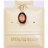 Image 1 : STERLING SILVER GARNET PENDANT