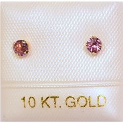 10K GOLD PINK TOURMALINE EARRINGS