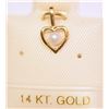 Image 1 : 14K GOLD FRESHWATER PEARL HEART DESIGN