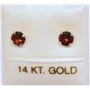 Image 1 : 14K GOLD GARNET EARRINGS