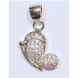 STERLING SILVER CUBIC ZIRCONIA PENDANT