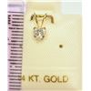 Image 2 : 14K GOLD CUBIC ZIRCONIA HEART-SHAPED PENDANT