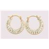 Image 1 : 10K GOLD CUBIC CRYSTAL EARRINGS