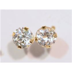 14K GOLD CUBIC ZIRCONIA EARRINGS