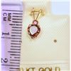 Image 2 : 10K GOLD GARNET & PINK TOURMALINE HEART-