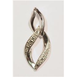 STERLING SILVER DIAMOND PENDANT