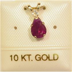 10K GOLD RUBY (0.79CT) PENDANT