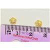 Image 3 : 14K GOLD DIAMOND EARRINGS WITH MOTHER OF