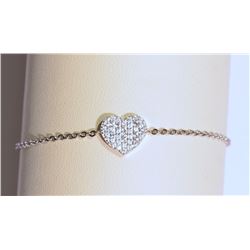 STERLING SILVER CUBIC ZIRCONIA HEART DESIGN