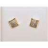 Image 1 : STERLING SILVER GOLD PLATED DIAMOND EARRINGS