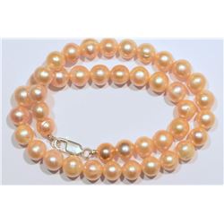 STERLING SILVER CLASP PINK FRESHWATER PEARL