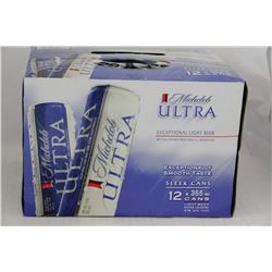 CASE OF 12 CANS OF MICHELOB ULTRA LIGHT BEER