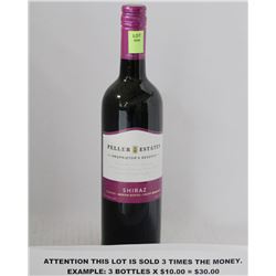 750ML BOTTLE OF PELLER ESTATES SHIRAZ X3