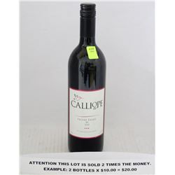 750ML BOTTLE OF CALLIOPE BLEND OF SYRAH &MERLOT X2