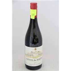 750ML BOTTLE OF COTES DU RHONE 2012 RED WINE