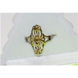 STERLING SILVER TWO-TONED RING