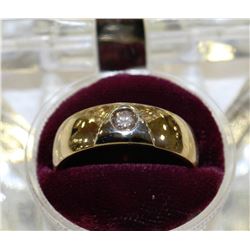 #7 14K YELLOW GOLD MENS DIAMOND RING