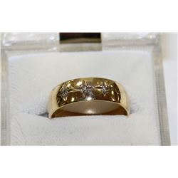 #5 10K YELLOW GOLD MENS DIAMOND RING