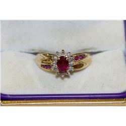 #3 10K GOLD LADIES RUBY RING