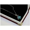 Image 1 : SWAROVSKI BLUE CRYSTAL PENDANT NECKLACE