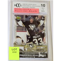 SIDNEY CROSBY ROOKIE CARD