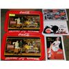 Image 1 : TWO 1987 COCA-COLA TRAYS & THREE VINTAGE COCA-COLA