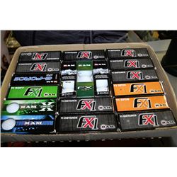 FLAT OF 18 3-PACKS OF RECLAIMED GOLF BALLS