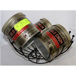 THREE VINTAGE OLD CHUM PIPE TOBACCO TINS