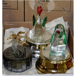ART GLASS MUSIC BOXES - WORKING
