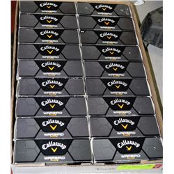 FLAT OF 18 3-PACKS OF RECLAIMED GOLF BALLS