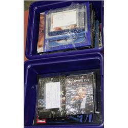 2 TOTES OF BOOKS & MOVIES