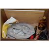 Image 1 : BOX OF COLLECTIBLES INCLUDING WELDING GLOVES,