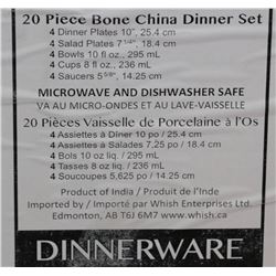 24 PCE BONE CHINE DINNER SET