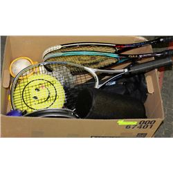 BOX W/SPORTING GOODS INCL. WILSON