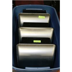 TUB WITH THREE ENMOTION TOUCHLESS PAPER TOWEL