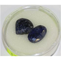 NATURAL BLUE SAPPHIRE - 2 PIECES 34CT