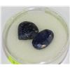 Image 1 : NATURAL BLUE SAPPHIRE - 2 PIECES 34CT