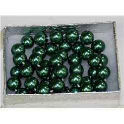 SEASHELL PEARL NECKLACE - DARK GREEN