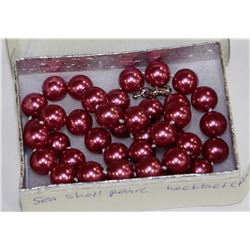 SEASHELL PEARL NECKLACE - PINK