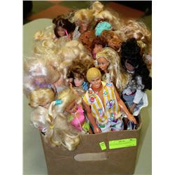 BOX OF ASSORTED BARBIES