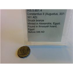 ANCIENT BRONZE COIN STRUCK BEFORE 346 AD