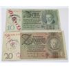 Image 1 : TWO GERMAN NAZI BANKNOTES -AUSCHWITZ X2