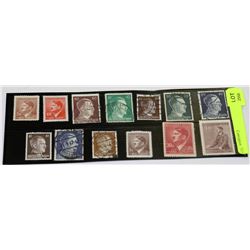 SET OF NAZI ADOLF HITLER STAMPS