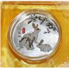 Image 1 : ELECTROPLATED YEAR OF THE RABBIT COIN