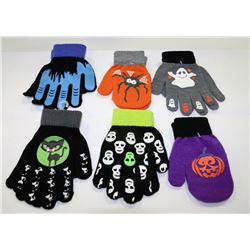 6 PAIRS OF "GLOW IN THE DARK" GLOVES
