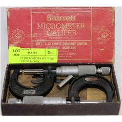 STARRETT MICROMETER SET WITH RATCHET STOP & LOCK