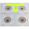 Image 1 : FOUR 2004 CANADIAN 25 CENT COINS