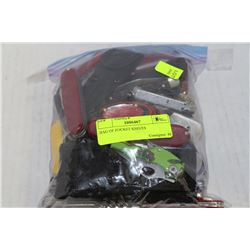 BAG OF POCKET KNIVES