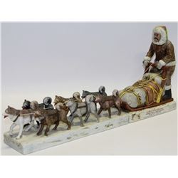 POTTER'S ESKIMO DOG SLED DECANTER